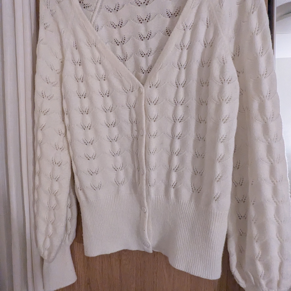 French White Knit Sweater